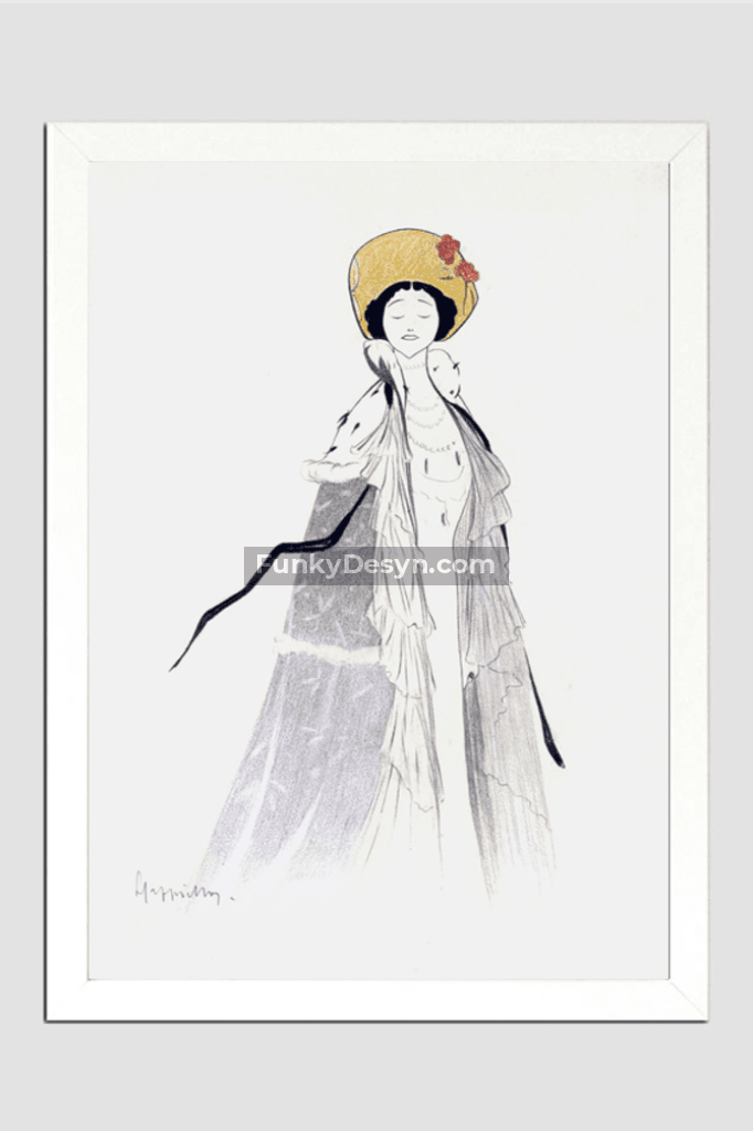 LINA CAVALIERI (1885–1942) painting by Leonetto Cappiello