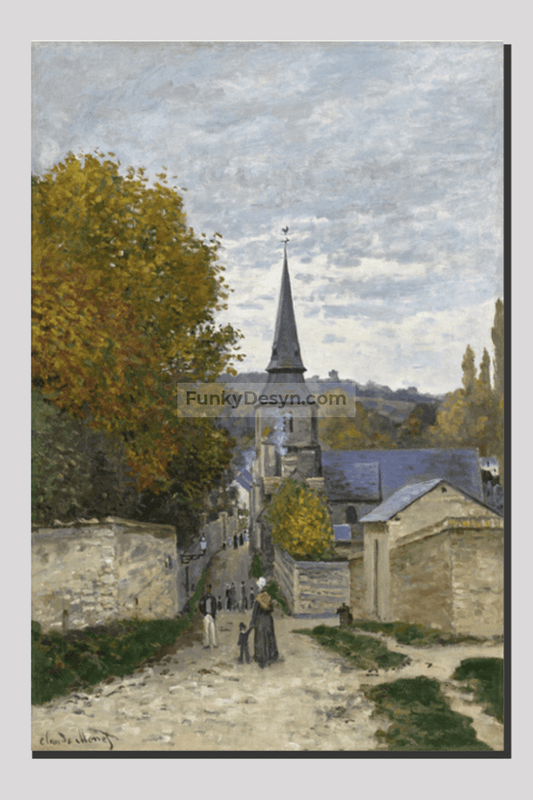 Monets Street In Sainte-Adresse (1867) 20X30 Inches/ Wrapped Canvas