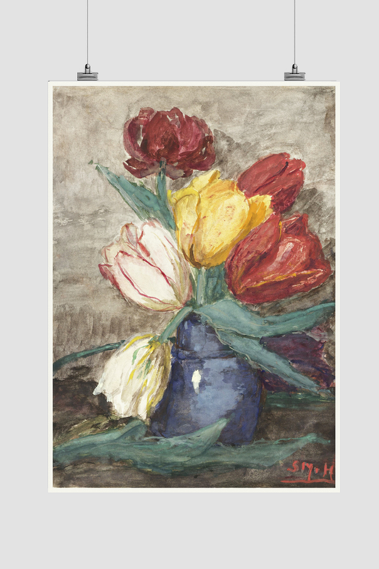 Tulips in a vase (1834–1909) by Sientje Mesdag-van Houten.