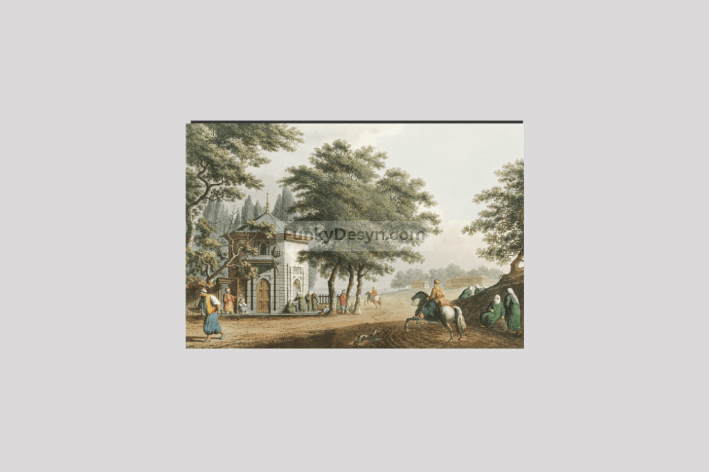 Pera from Views in the Ottoman Dominions, in Europe, in Asia, and some of the Mediterranean islands  by Luigi Mayer (1755-1803).