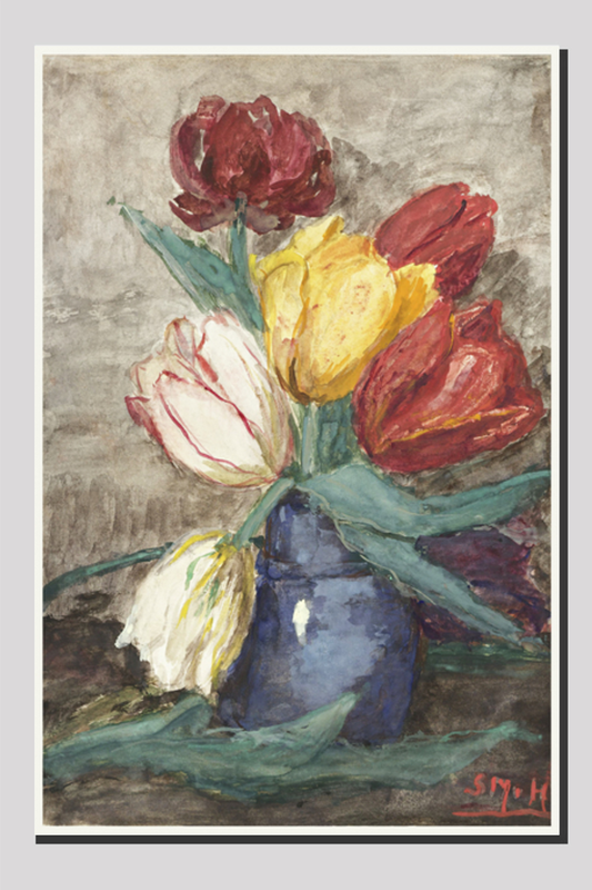 Tulips in a vase (1834–1909) by Sientje Mesdag-van Houten.