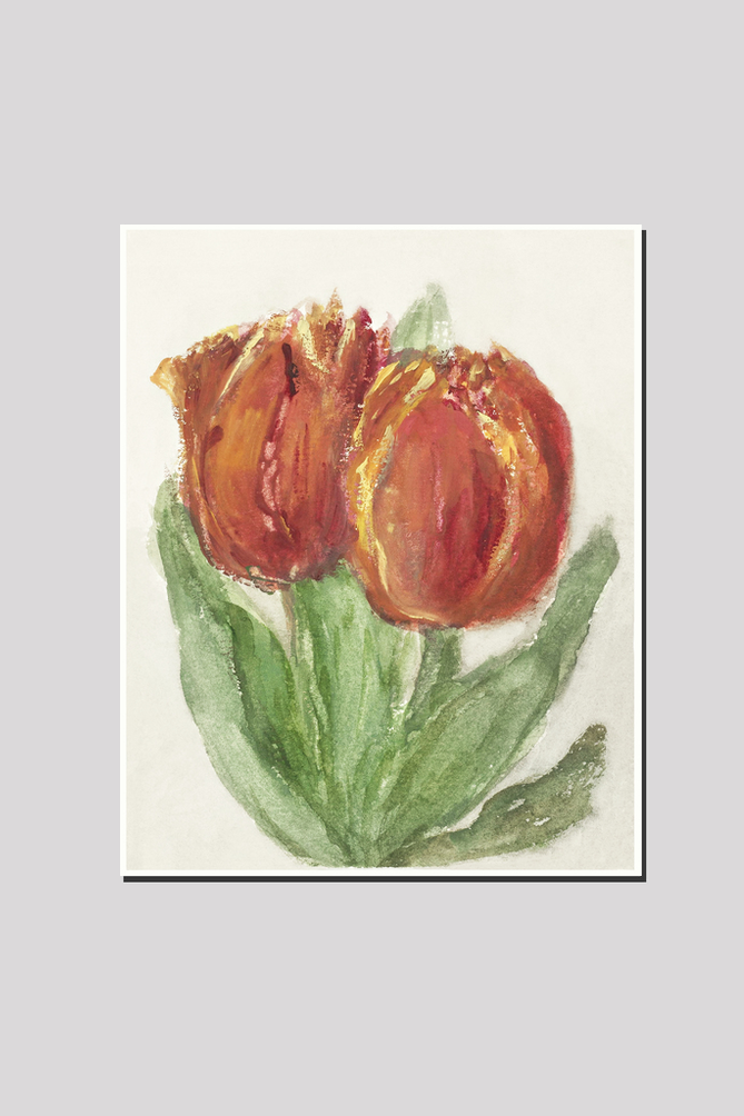 Two Red Tulips by Sientje Mesdag-van Houten (1834–1909).