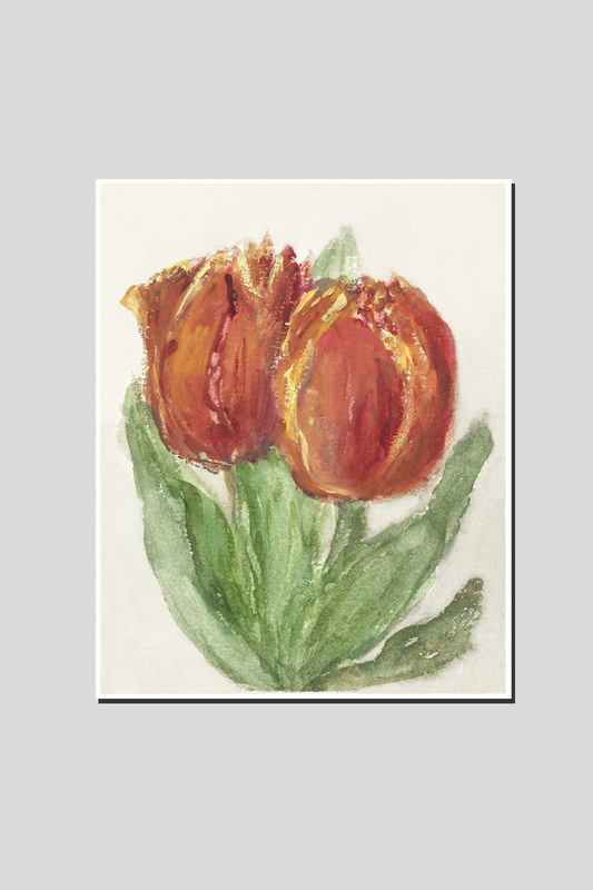Two Red Tulips by Sientje Mesdag-van Houten (1834–1909).