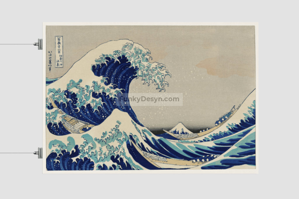 Kanazawa Oki Nami Ura By Katsushika Hokusai (1760-1849) A Traditional Japanese Ukyio-E Style