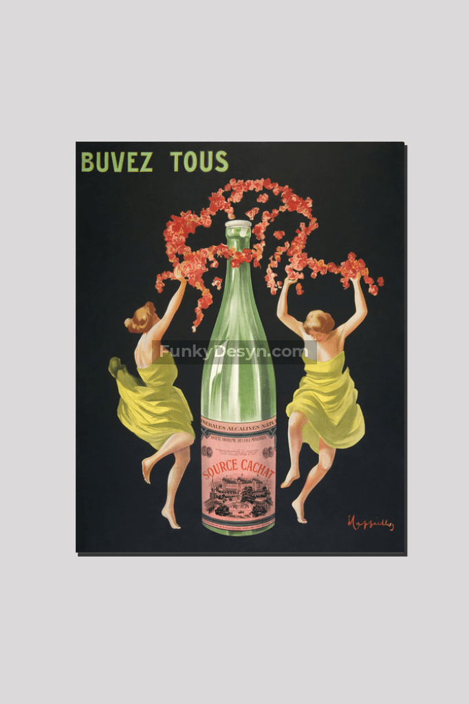 Drink all Evian-Cachat (ca.1912) by Leonetto Cappiello.
