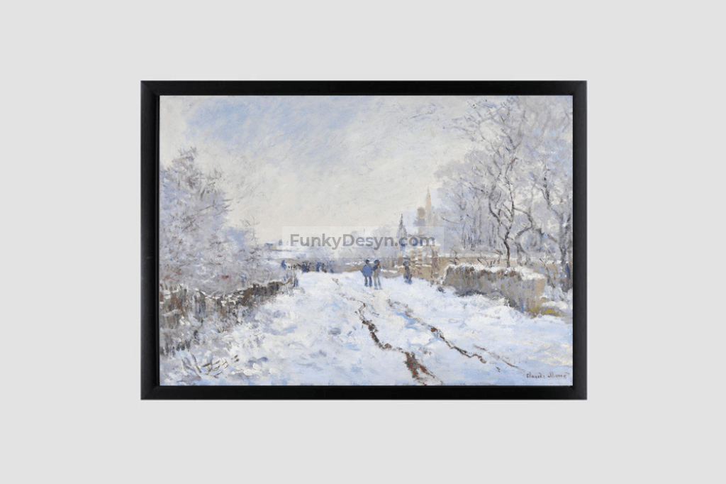 Claude Monets The Magpie (18681869) 8.3X11.7 Inches/ Black Framed Poster
