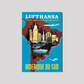 1958 Lufthansa South America Travel Poster 8X12 Inches/ Wrapped Canvas Decor