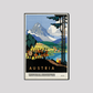 Austria Vintage Travel Poster 8X12 Inches/ Wrapped Canvas Decor