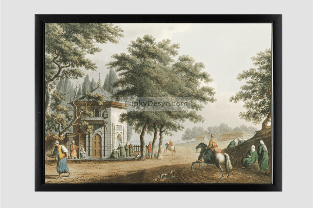 Pera from Views in the Ottoman Dominions, in Europe, in Asia, and some of the Mediterranean islands  by Luigi Mayer (1755-1803).