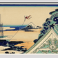 Toto Asakusa Honganji by Katsushika Hokusai (1760-1849), meaning Hongan-ji Temple at Asakusa in the Eastern Capital, a traditional Japanese Ukyio-e style illustration of a traditional temple with a kite flying through the