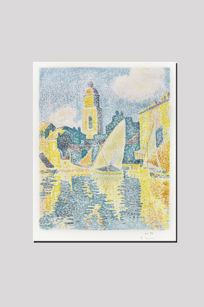 The Port, Saint–Tropez (ca. 1897–198) print in high resolution by Paul Signac