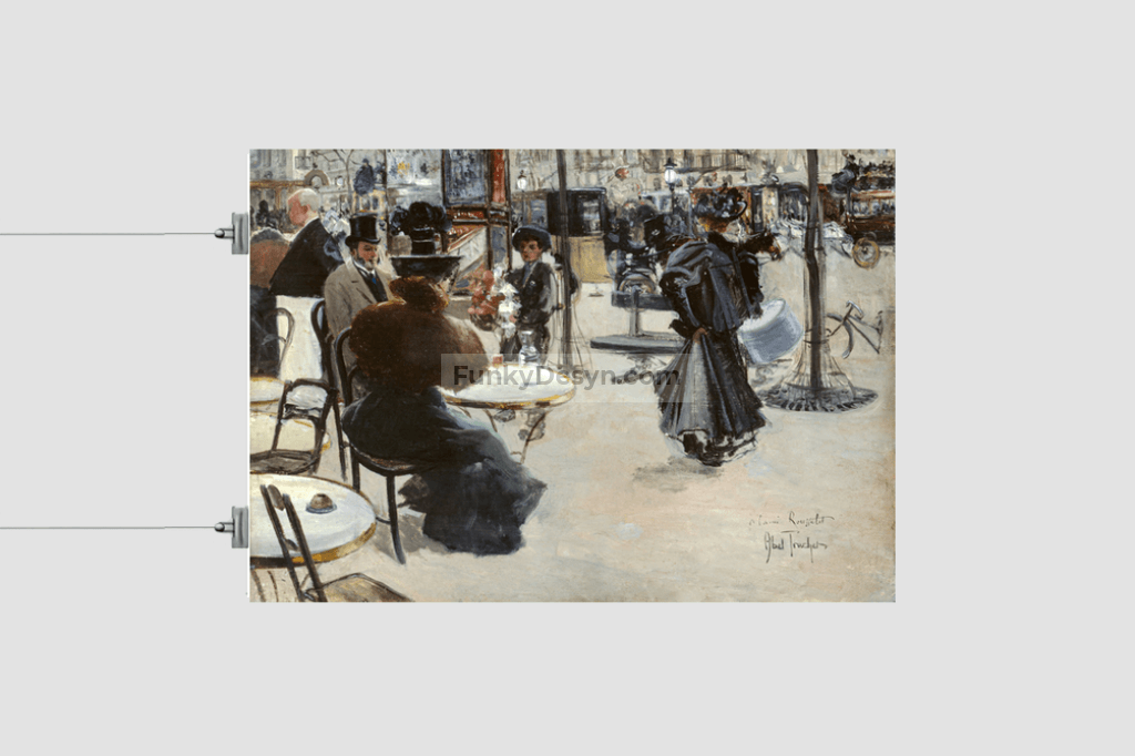 Street scene, Café terrace (1895) by Louis Abel-Truchet.