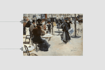 Street scene, Café terrace (1895) by Louis Abel-Truchet.