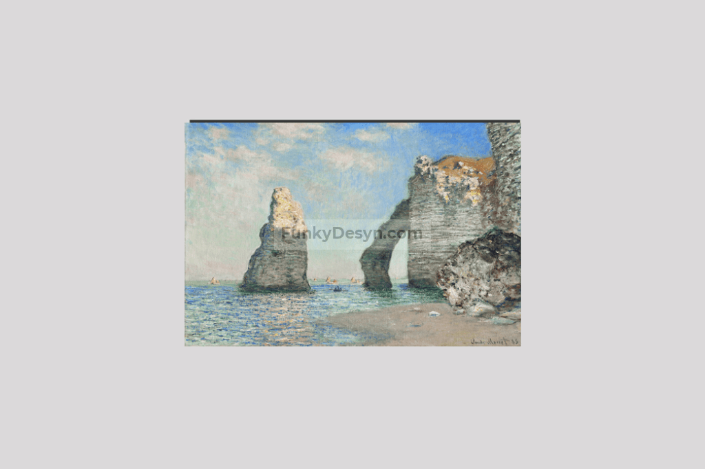 Claude Monets The Cliffs At Étretat (1885) 8X12 Inches/ Wrapped Canvas