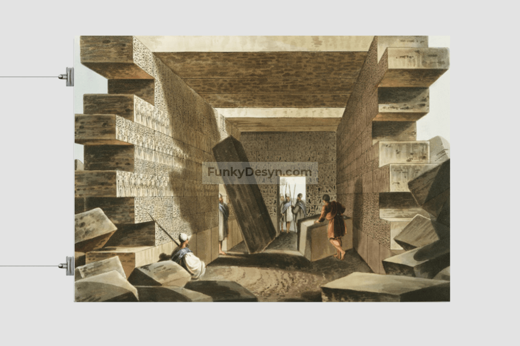 Interior of the Temple of Jupiter Ammon by Luigi Mayer (1755-1803).