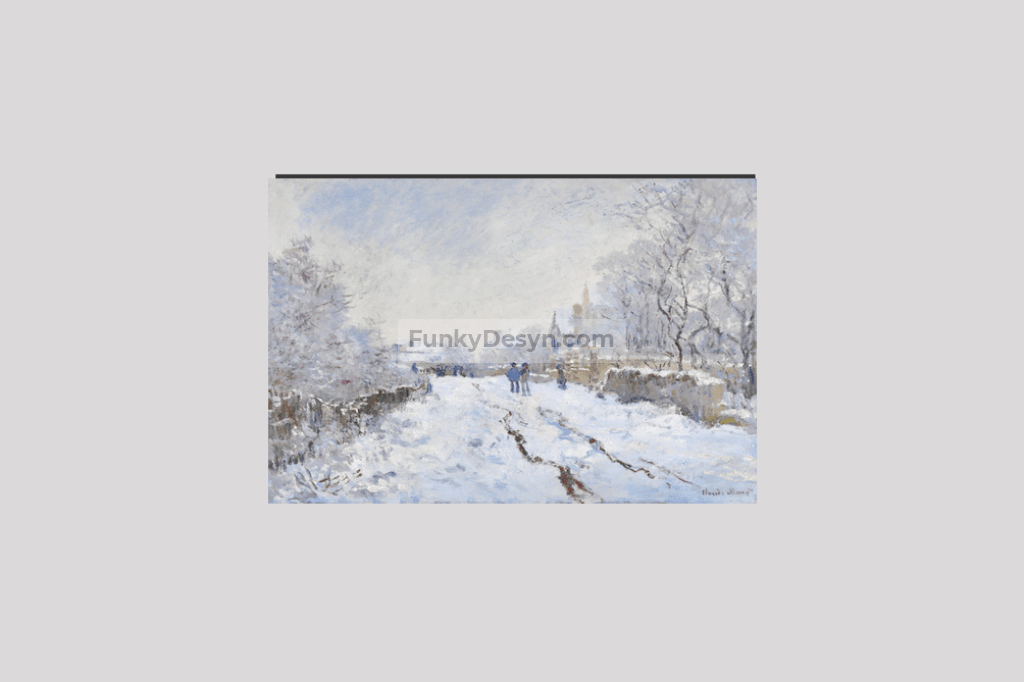 Claude Monets The Magpie (18681869) 8X12 Inches/ Wrapped Canvas