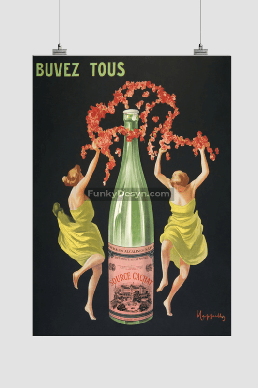 Drink all Evian-Cachat (ca.1912) by Leonetto Cappiello.
