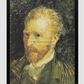 Vincent Van Goghs Self-Portrait (1887) Famous Painting 11.7X16.54 Inches/ Black Framed Poster