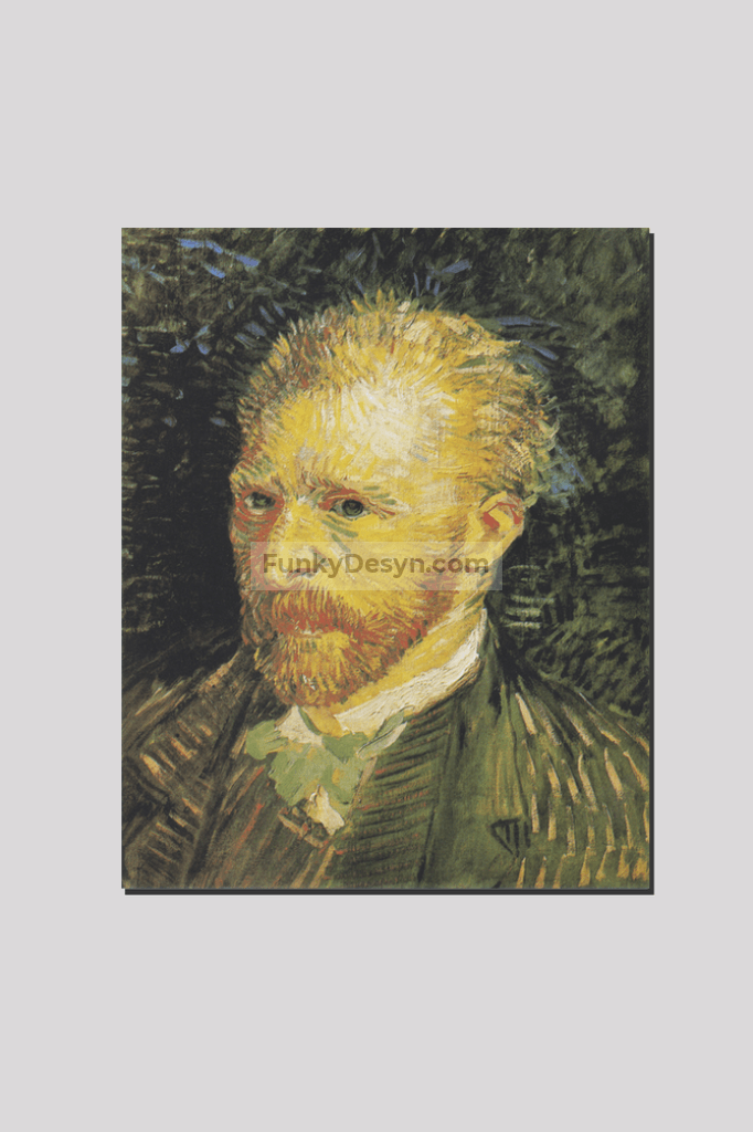 Vincent Van Goghs Self-Portrait (1887) Famous Painting 16X20 Inches/ Wrapped Canvas
