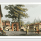 Caravansary at Kustchiuk Czemege from Views in the Ottoman Dominions, in Europe, in Asia, and some of the Mediterranean islands (1810)  by Luigi Mayer (1755-1803).