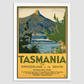 Vintage Tasmania Travel Poster 8.3X11.7 Inches/ White Framed Decor