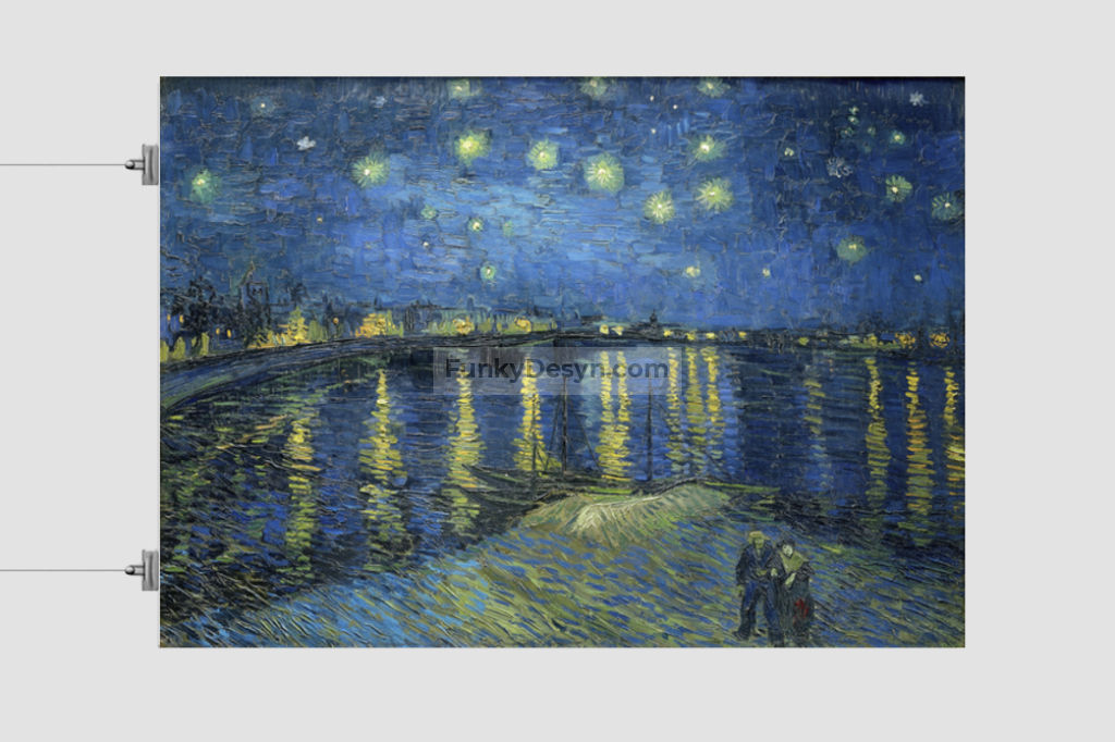Vincent Van Goghs Starry Night Over The Rhone (1888) Famous Landscape Painting 11.7X16.54 Inches/