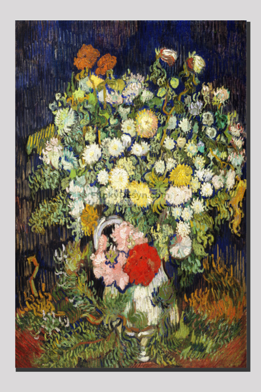 Bouquet Of Flowers In A Vase (1890) By Vincent Van Gogh 20X30 Inches/ Wrapped Canvas