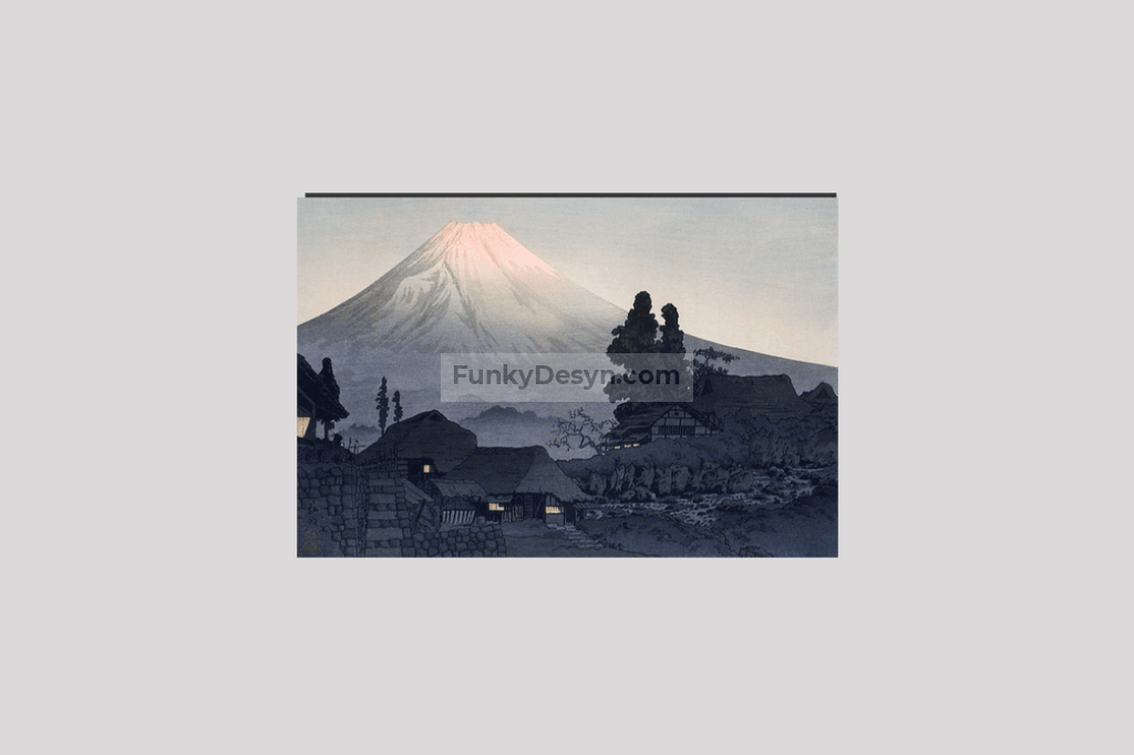Mount Fuji From Mizukubo (1932) print in high resolution by Hiroaki Takahashi