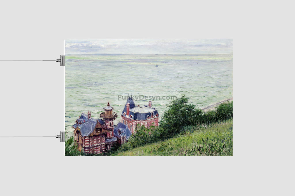 Villas at Trouville (1884) painting in high resolution by Gustave Caillebotte.