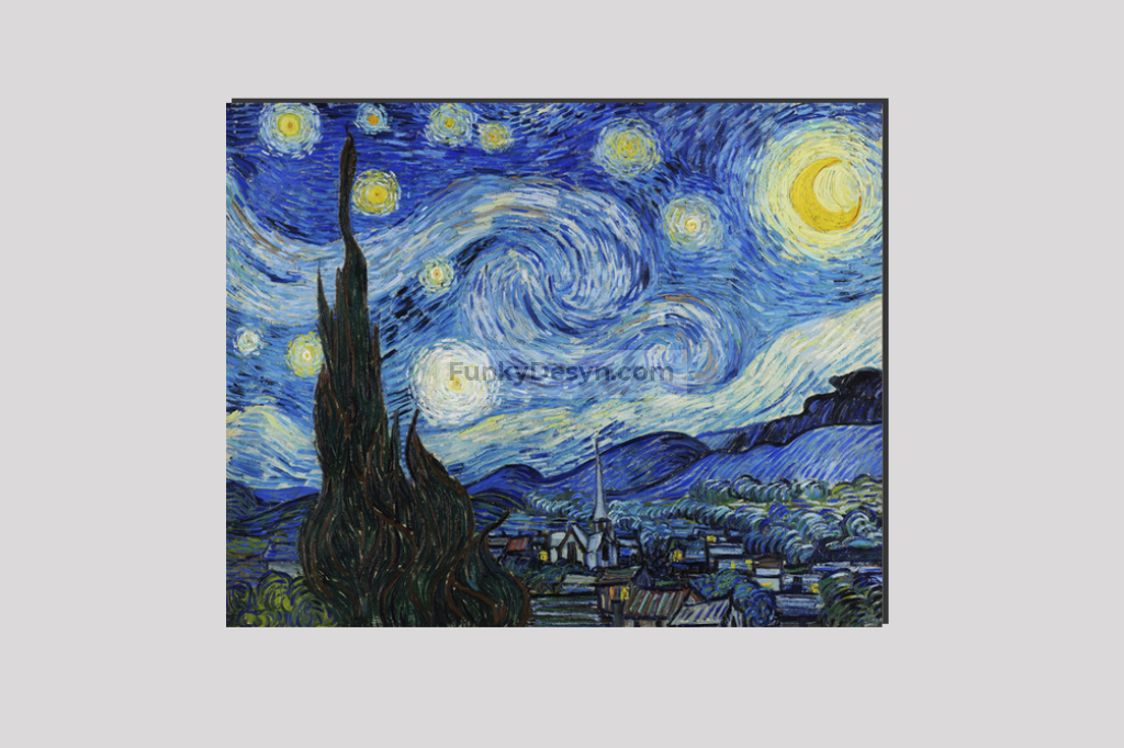 The Starry Night (1889) By Vincent Van Gogh 16X20 Inches/ Wrapped Canvas