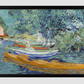 Vincent Van Goghs Bank Of The Oise At Auvers (1890) Famous Painting 11.7X16.54 Inches/ Black Framed
