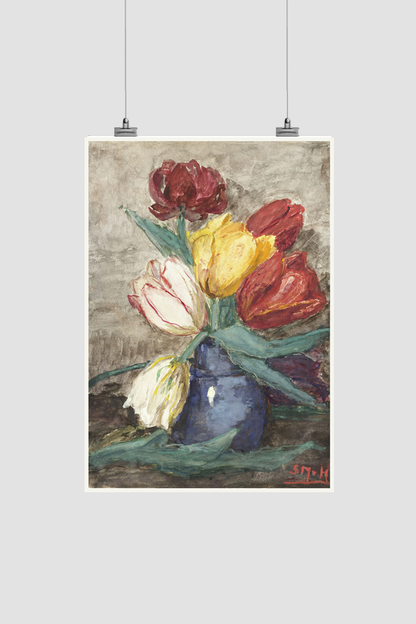 Tulips in a vase (1834–1909) by Sientje Mesdag-van Houten.