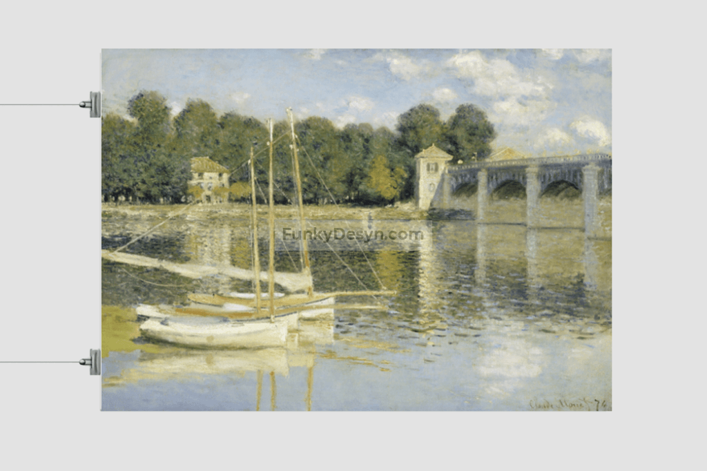 Monets The Argenteuil Bridge (1874) 11.7X16.54 Inches/ Rolled Poster