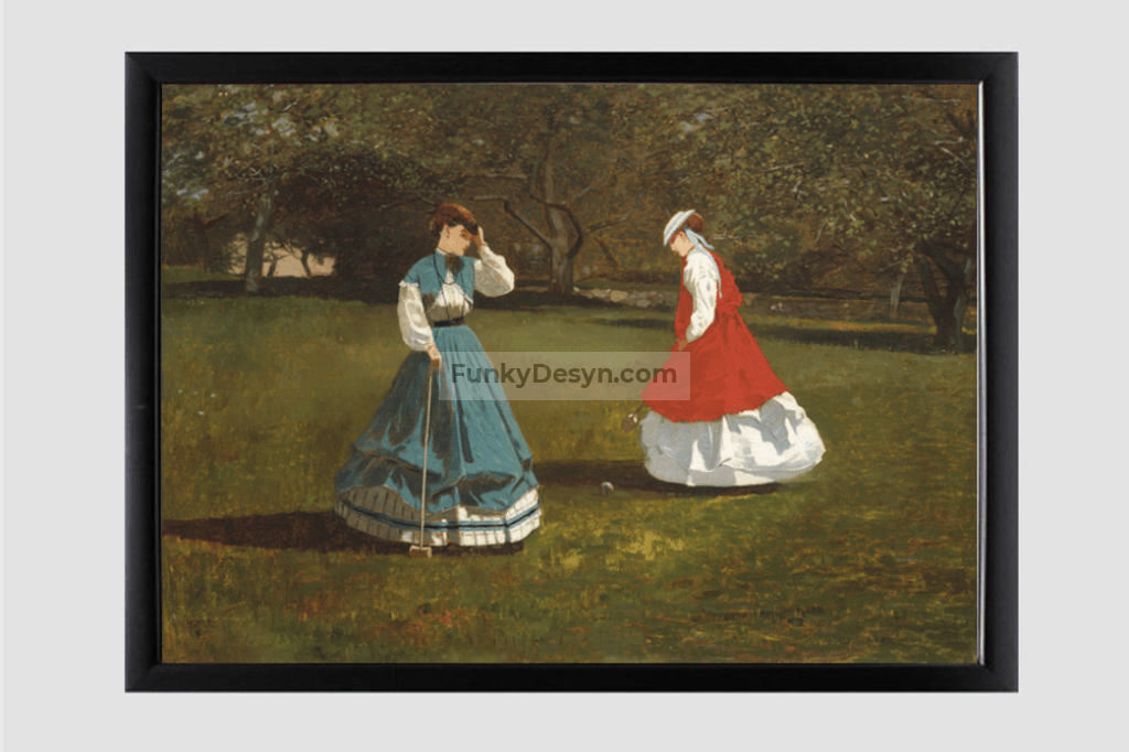 A Game of Croquet (1866) by Winslow Homer