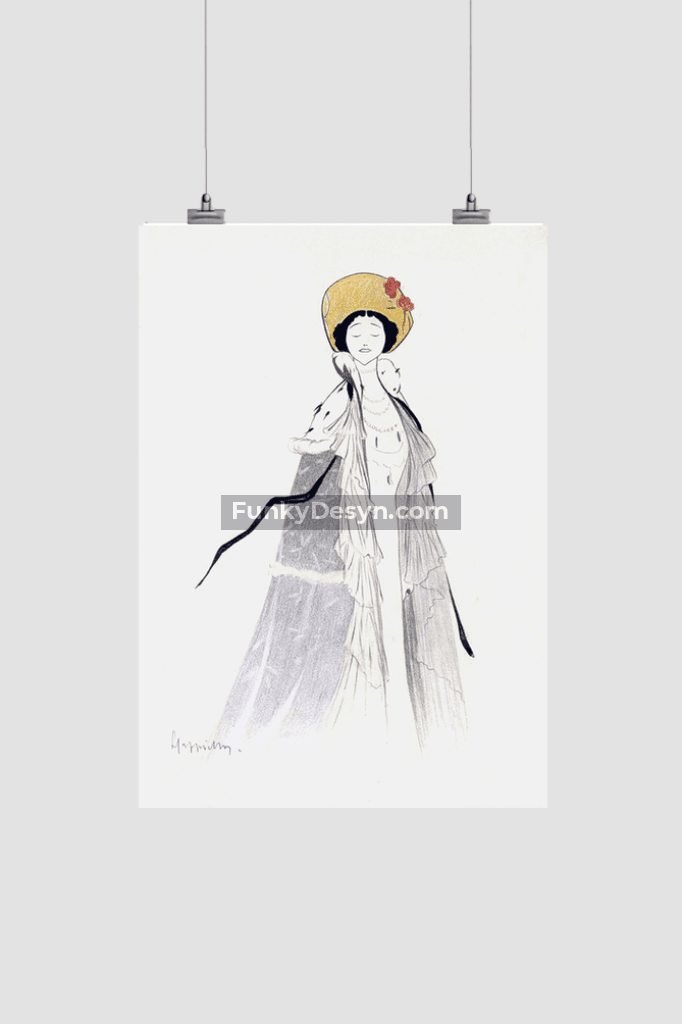 LINA CAVALIERI (1885–1942) painting by Leonetto Cappiello