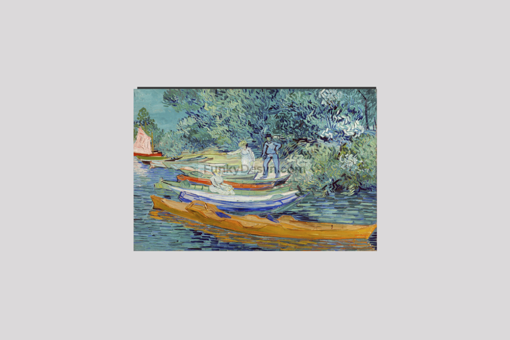 Vincent Van Goghs Bank Of The Oise At Auvers (1890) Famous Painting 8X12 Inches/ Wrapped Canvas