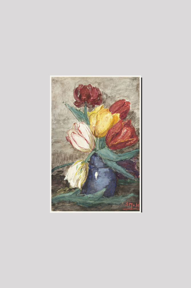 Tulips in a vase (1834–1909) by Sientje Mesdag-van Houten.