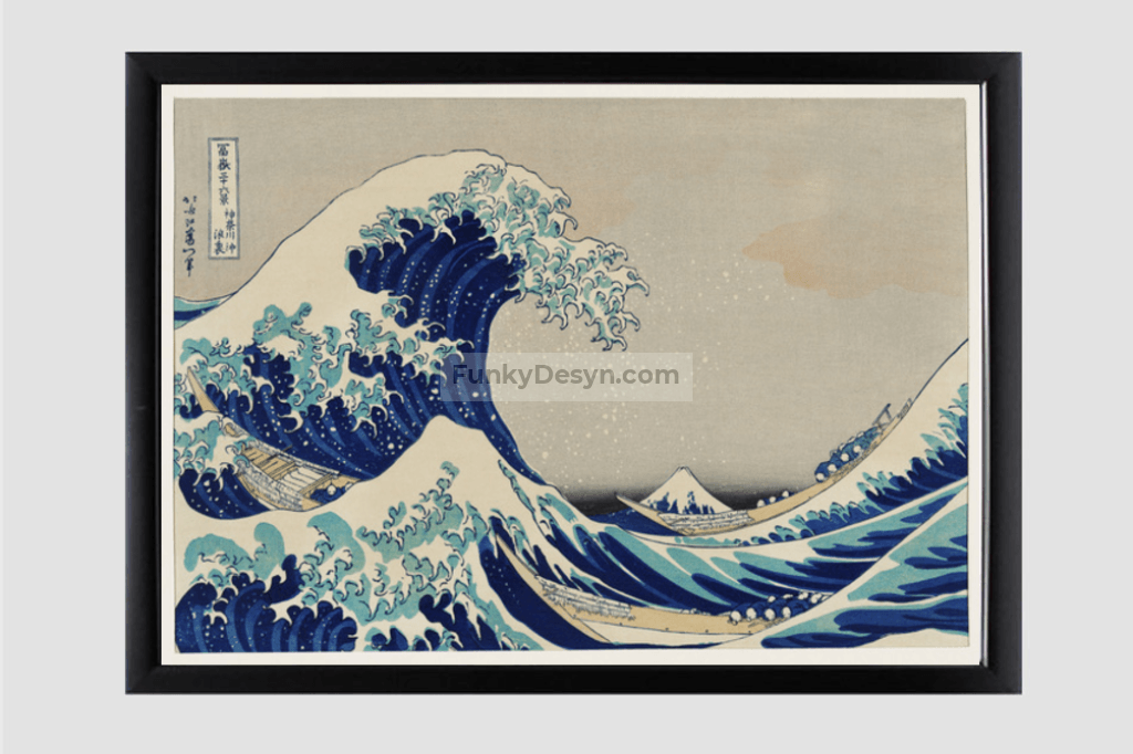 Kanazawa Oki Nami Ura By Katsushika Hokusai (1760-1849) A Traditional Japanese Ukyio-E Style