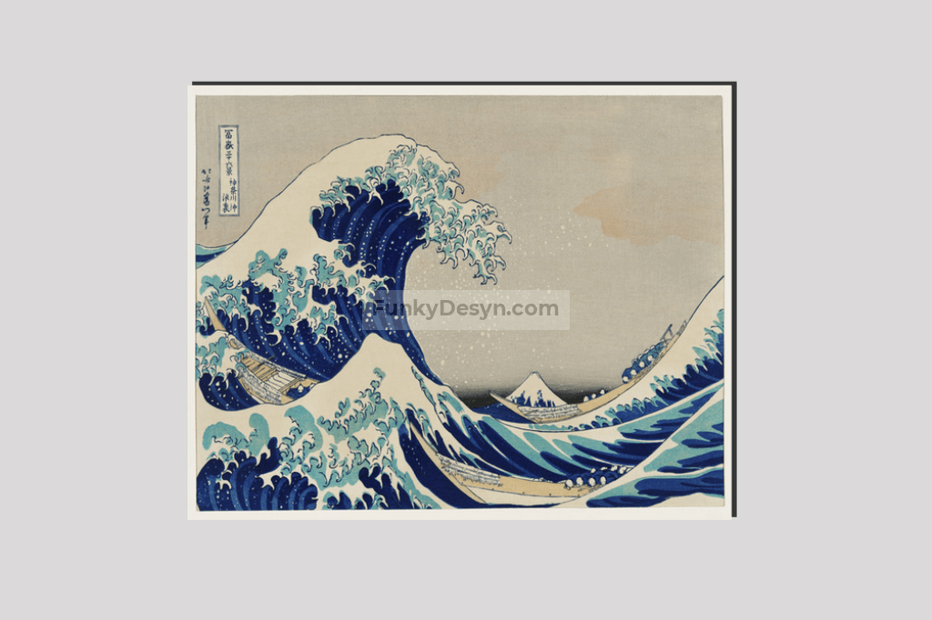 Kanazawa Oki Nami Ura By Katsushika Hokusai (1760-1849) A Traditional Japanese Ukyio-E Style