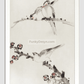 Three Birds Perched on Branches, One with Blossoms by Katsushika Hokusai