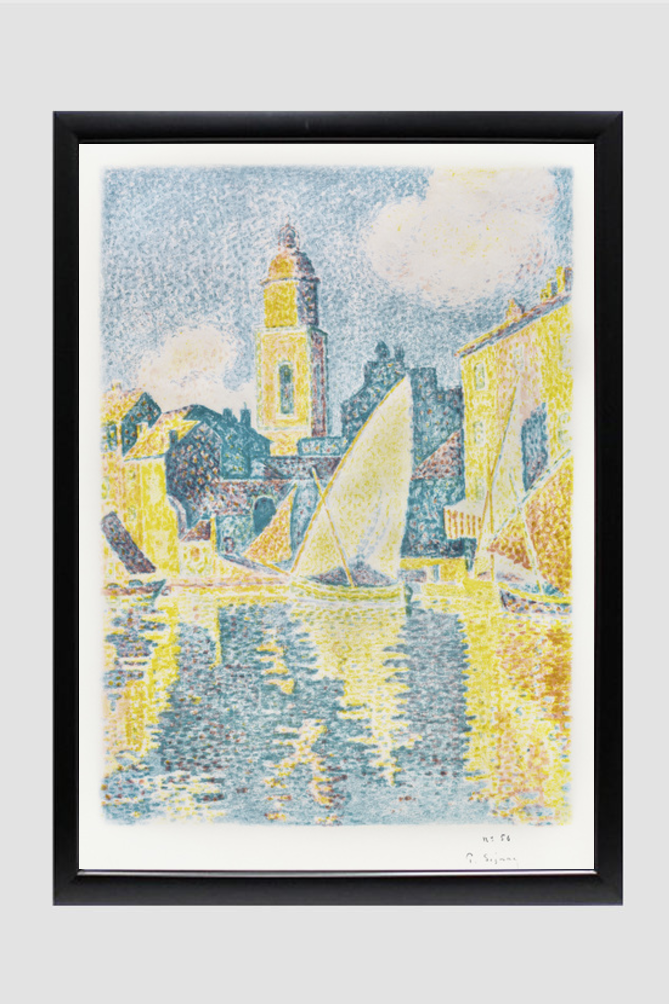 The Port, Saint–Tropez (ca. 1897–198) print in high resolution by Paul Signac