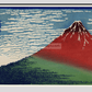 Katsushika Hokusai's Fine Wind, Clear Morning (1760-1849), a famous traditional Japanese Ukyio-e style illustration of Mount Fuji