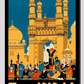 Visit India- Vintage Hyderabad Poster 20X30 Inches/ Wrapped Canvas Decor