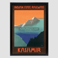 Vintage Kashmir Travel Poster 8.3X11.7 Inches/ Black Framed Decor