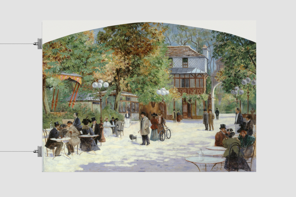At the Chalet du Château de Madrid, in the Bois de Boulogne (1895) by Louis Abel-Truchet