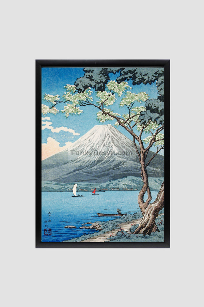 Mount Fuji from Lake Yamanaka print in high resolution by Hiroaki Takahashi (1871–1945)