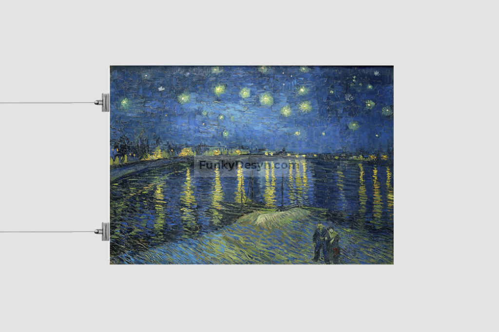 Vincent Van Goghs Starry Night Over The Rhone (1888) Famous Landscape Painting 8.3X11.7 Inches/