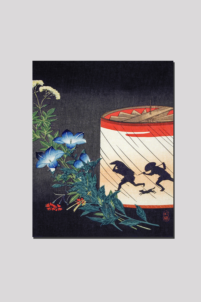 Bellflower and Lantern print in high resolution by Hiroaki Takahashi (1871–1945)