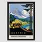 Austria Vintage Travel Poster 8.3X11.7 Inches/ Black Framed Decor