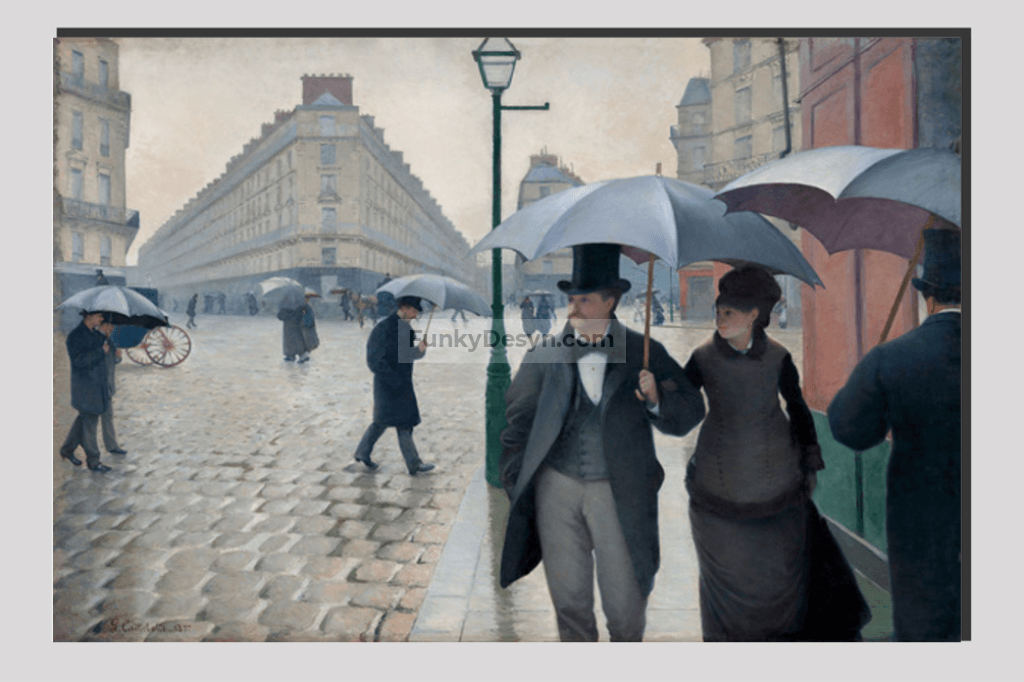 Paris Street Rainy Day (1877) painting  by Gustave Caillebotte